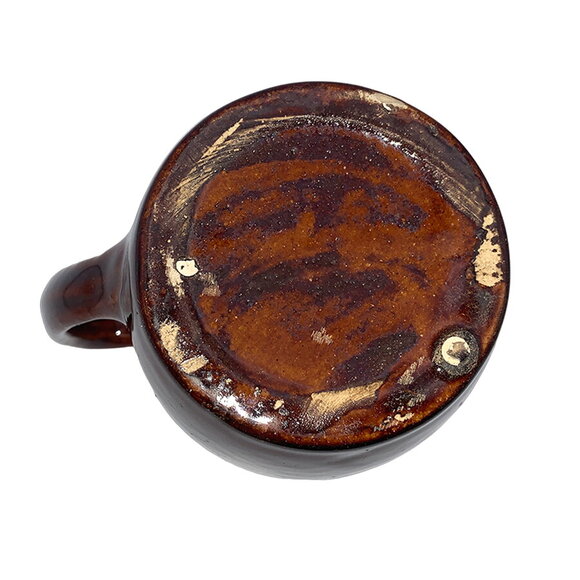 John B. Taylor COUNTRY FARE 5" Mug/Pitcher Glazed Brown and Green with Handle - Picture 5 of 5